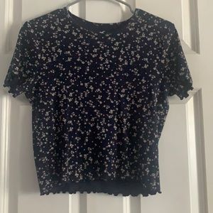 Hollister flower crop top